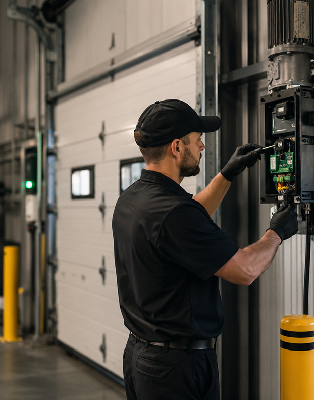 Commercial door automation upgrade