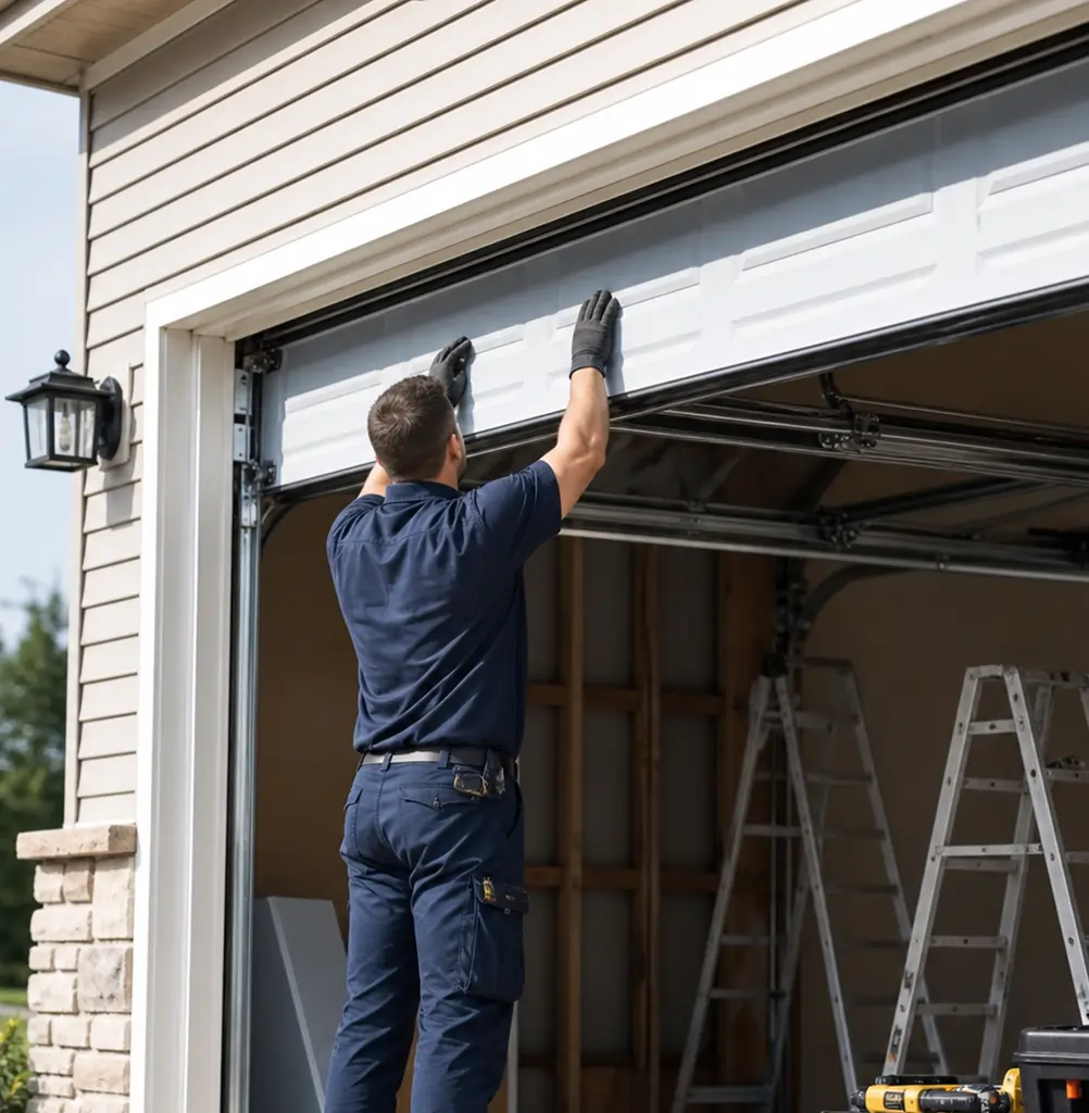 Modern garage door opener with built-in safety sensors