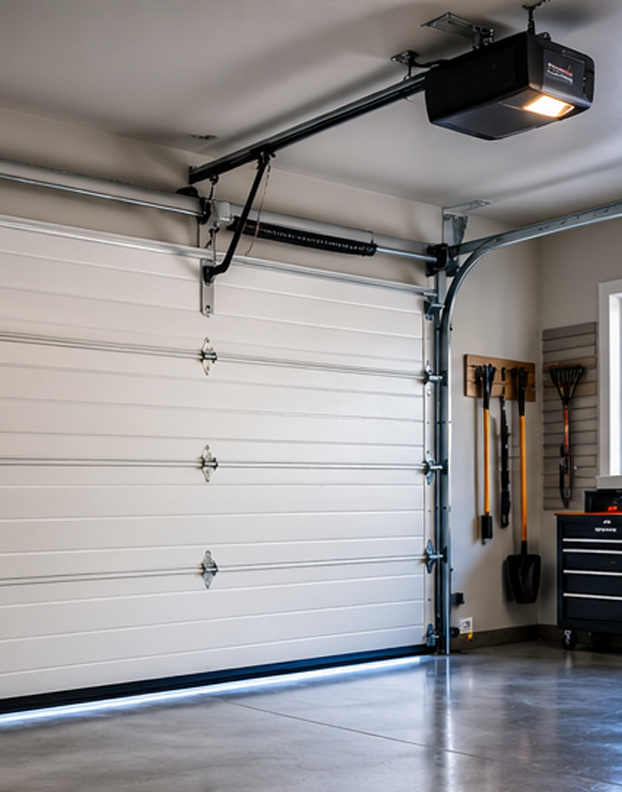 Professionally installed insulated garage door